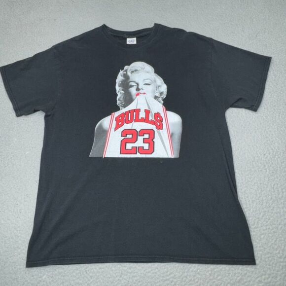Chicago Bulls Michael Jordan Shirt Mens Extra Large Black Marilyn Monroe Delta - Picture 1 of 13
